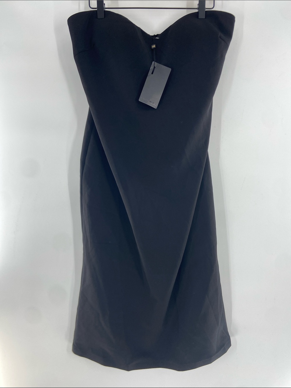 Alberto Makali Black Strapless Dress Size 14 NWT